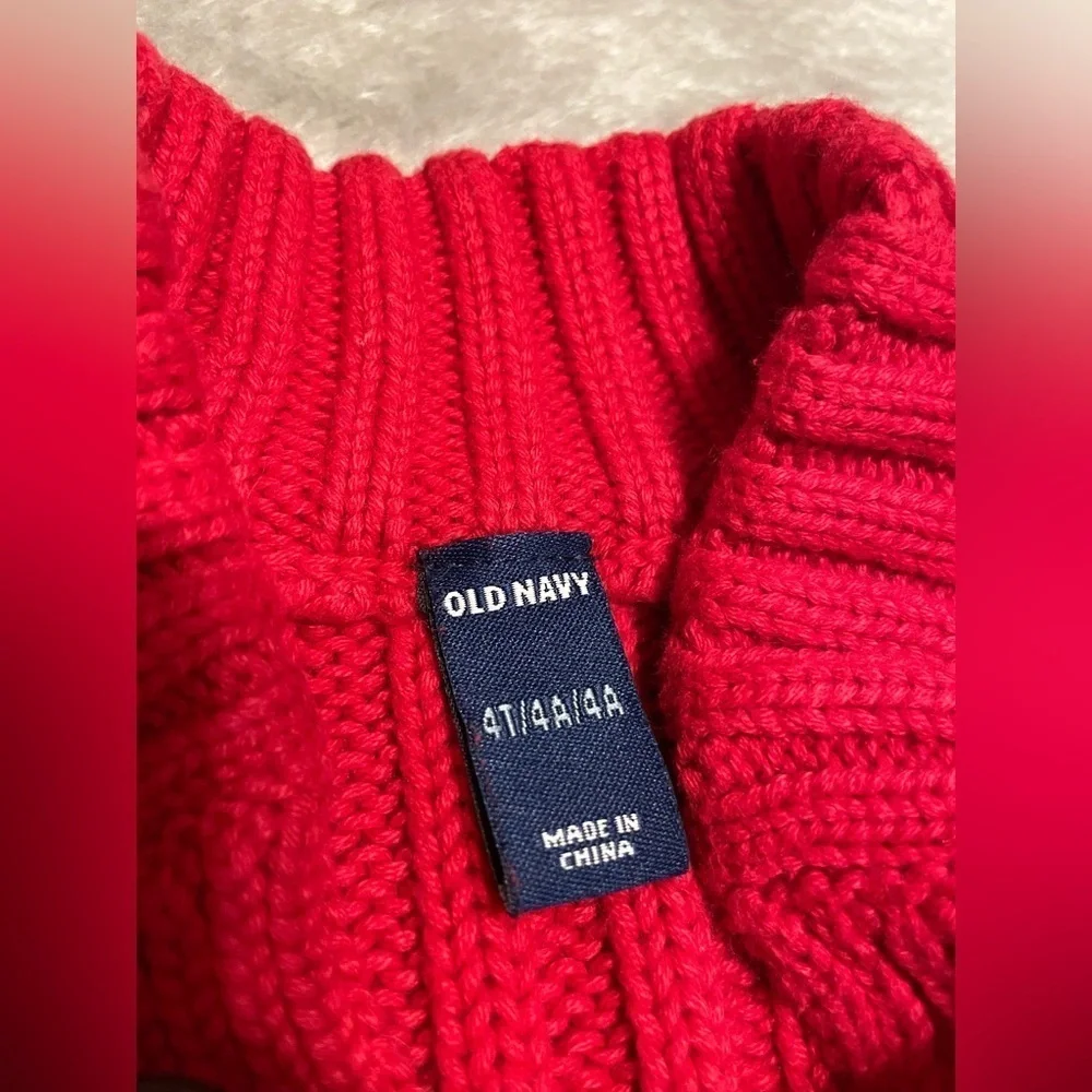 Old Navy Vibrant Red Knit Sweater